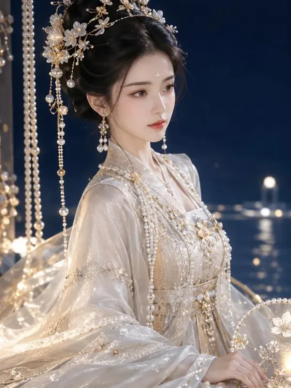 AI黄剧网页《云间来信》古装言情封面海报