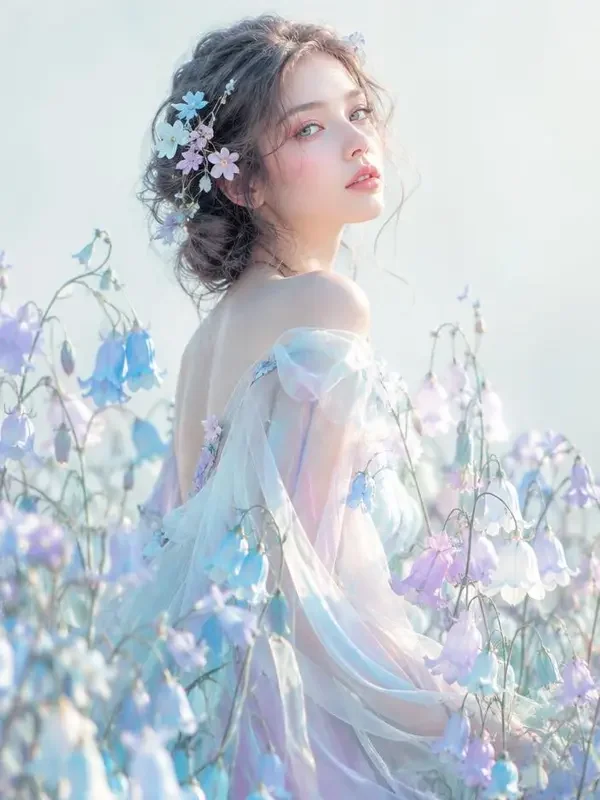 AI黄剧网页《风铃花开》都市情感封面海报
